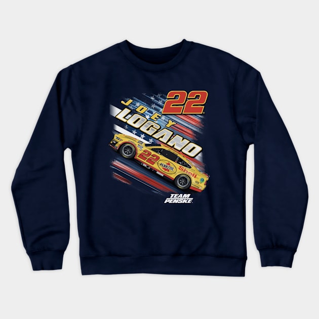 Joey Logano Patriotic Crewneck Sweatshirt by art.Hamdan